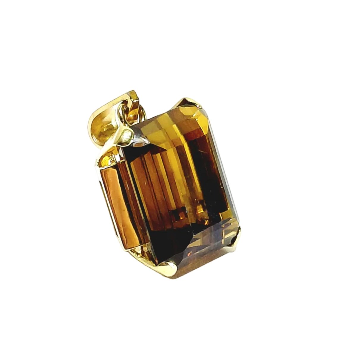 Pendentif en or rose et citrine - Castafiore