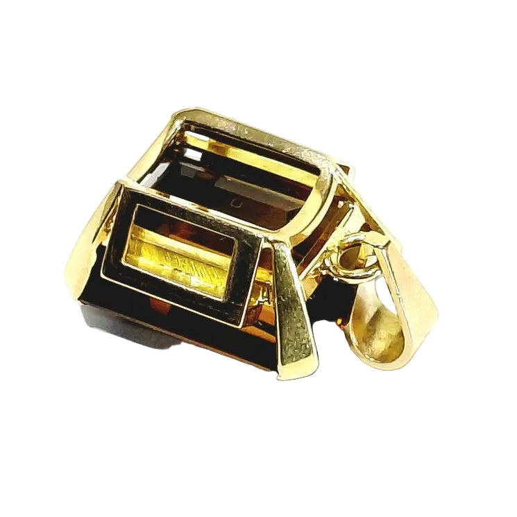 Pendentif en or rose et citrine - Castafiore