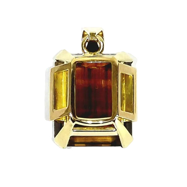 Pendentif en or rose et citrine - Castafiore