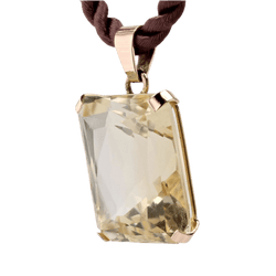 Pendentif en or rose et citrine - Castafiore