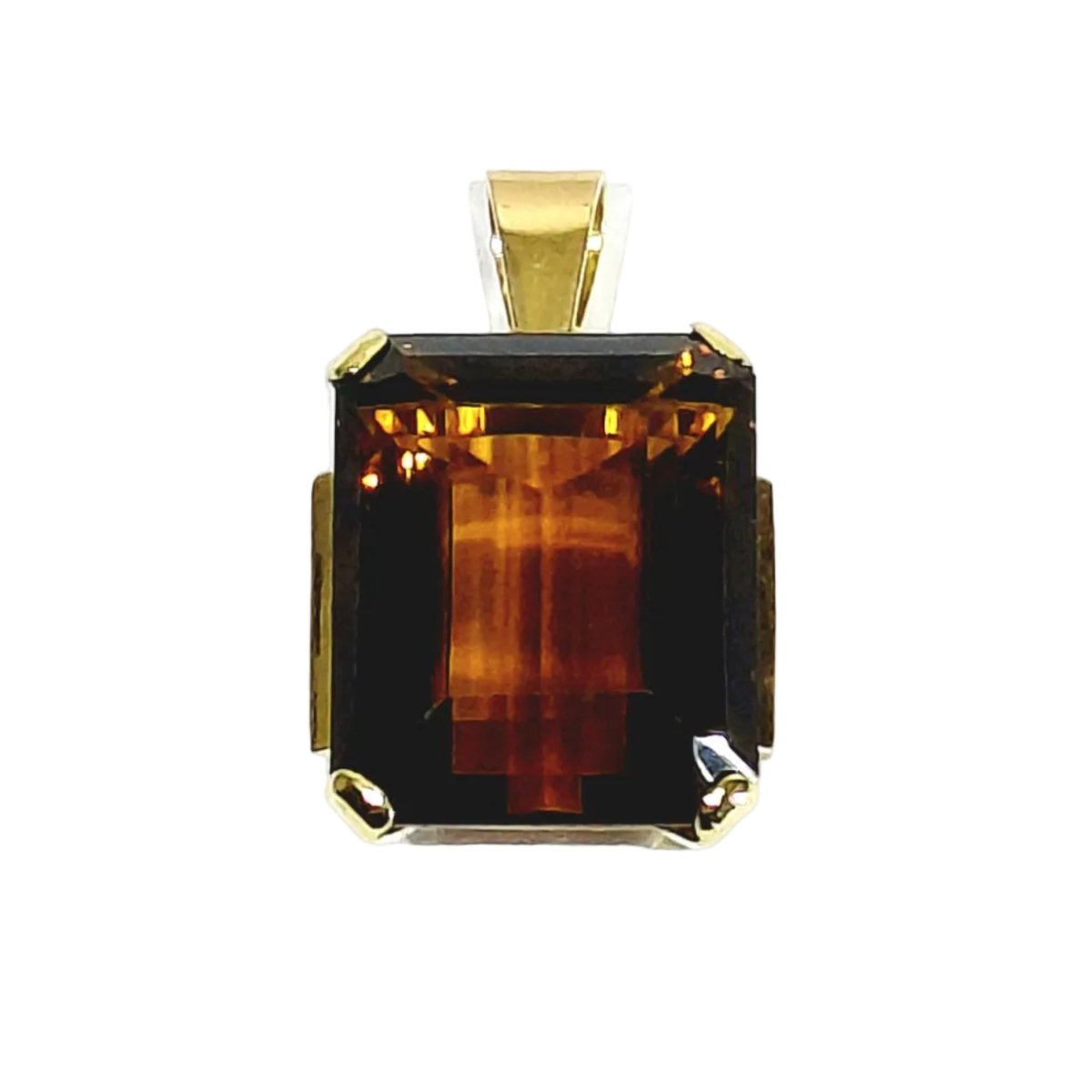 Pendentif en or rose et citrine - Castafiore