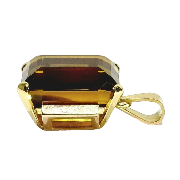 Pendentif en or rose et citrine - Castafiore