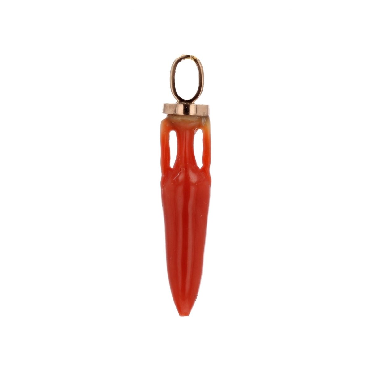 Pendentif en or rose et corail - Castafiore
