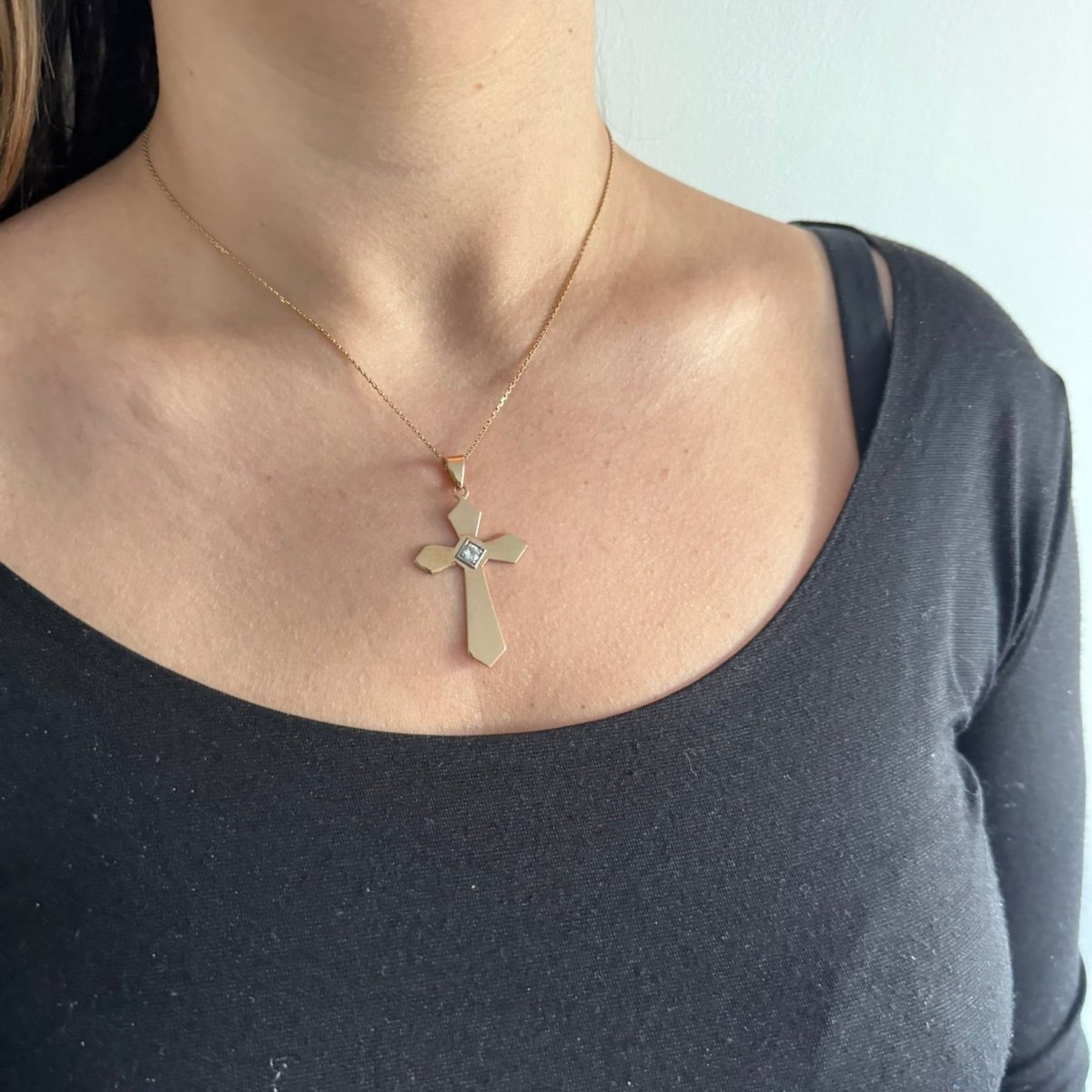 Pendentif en or rose et diamant - Castafiore