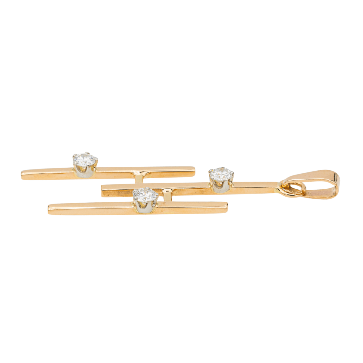 Pendentif en or rose et diamants - Castafiore
