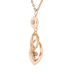 Pendentif en or rose et perles - Castafiore