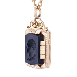 Pendentif en or rose et sardoine - Castafiore