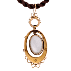 Pendentif en or rose, nacre et perles - Castafiore