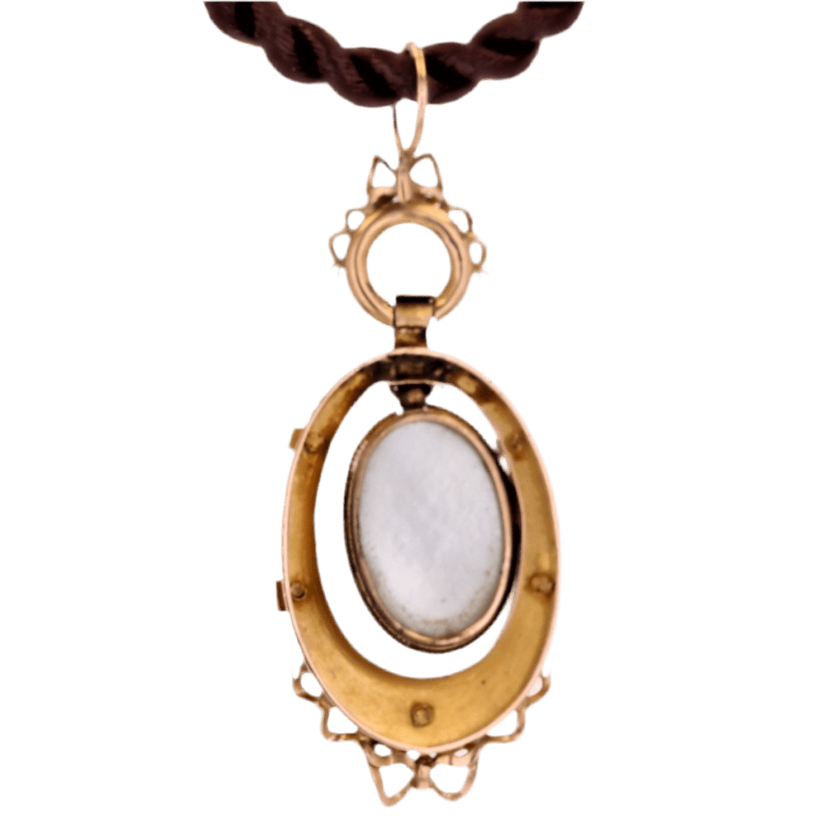 Pendentif en or rose, nacre et perles - Castafiore