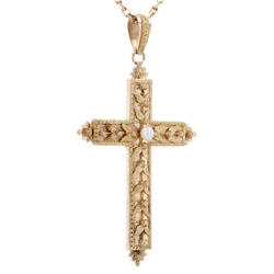 Pendentif en or rose, or vert et perle - Castafiore