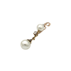 Pendentif en or rose, perles et diamants - Castafiore