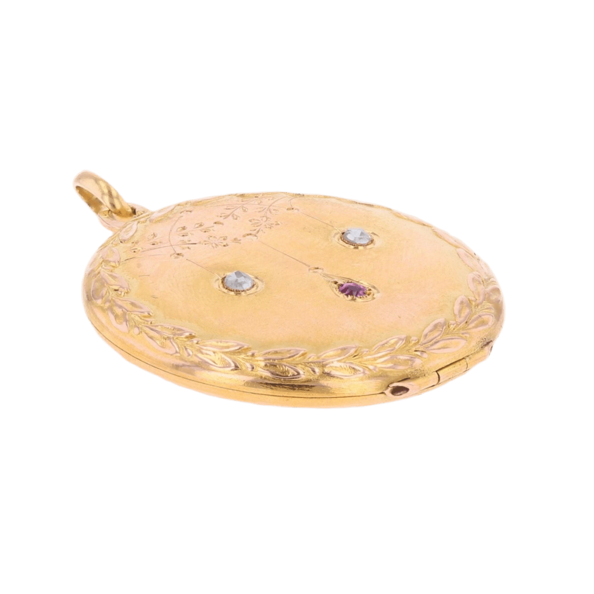 Pendentif en or rose, rubis et diamants - Castafiore