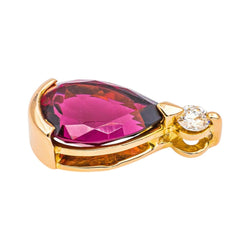 Pendentif en or rose, tourmaline et diamant - Castafiore