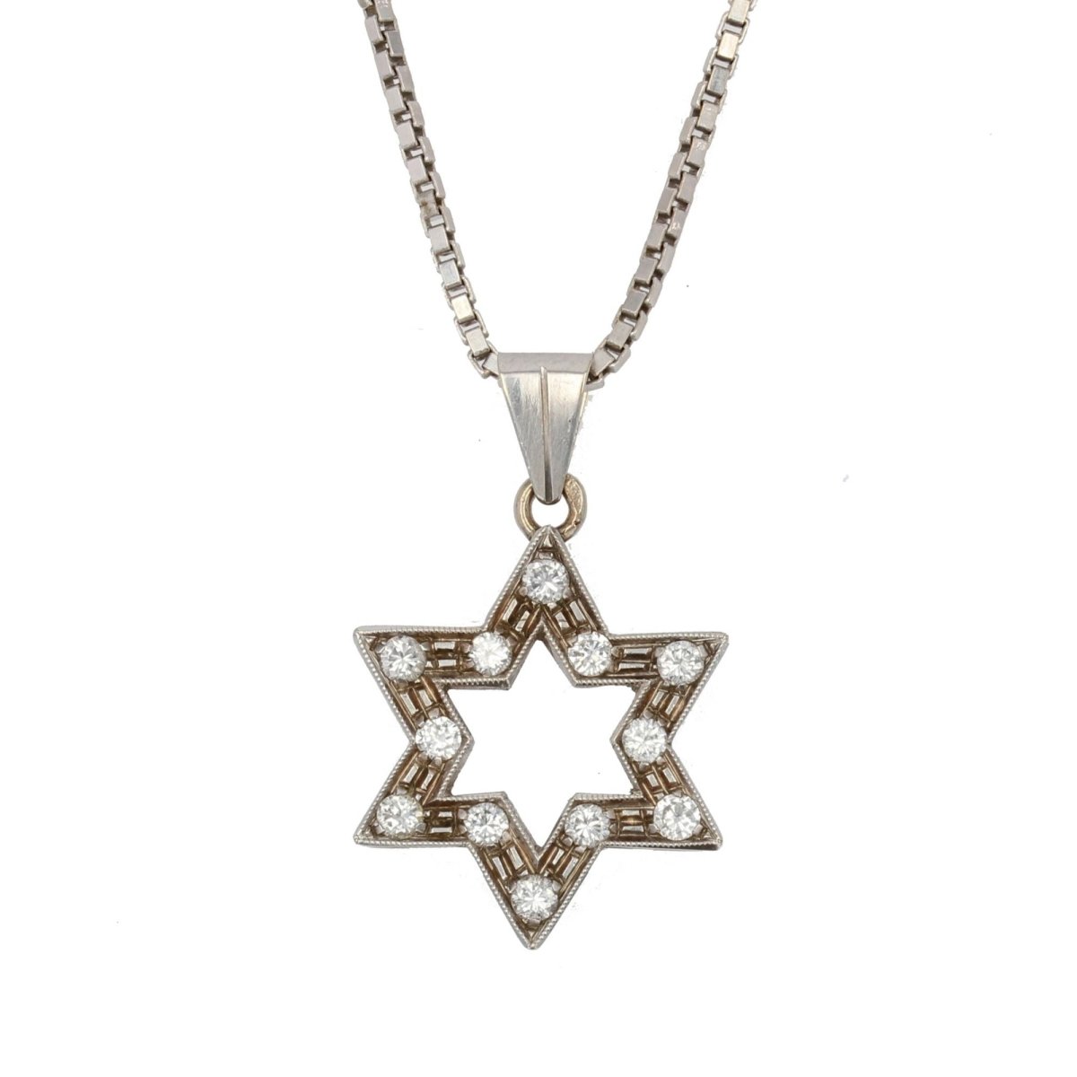 Pendentif Etoile Diamants et sa chaîne - Castafiore