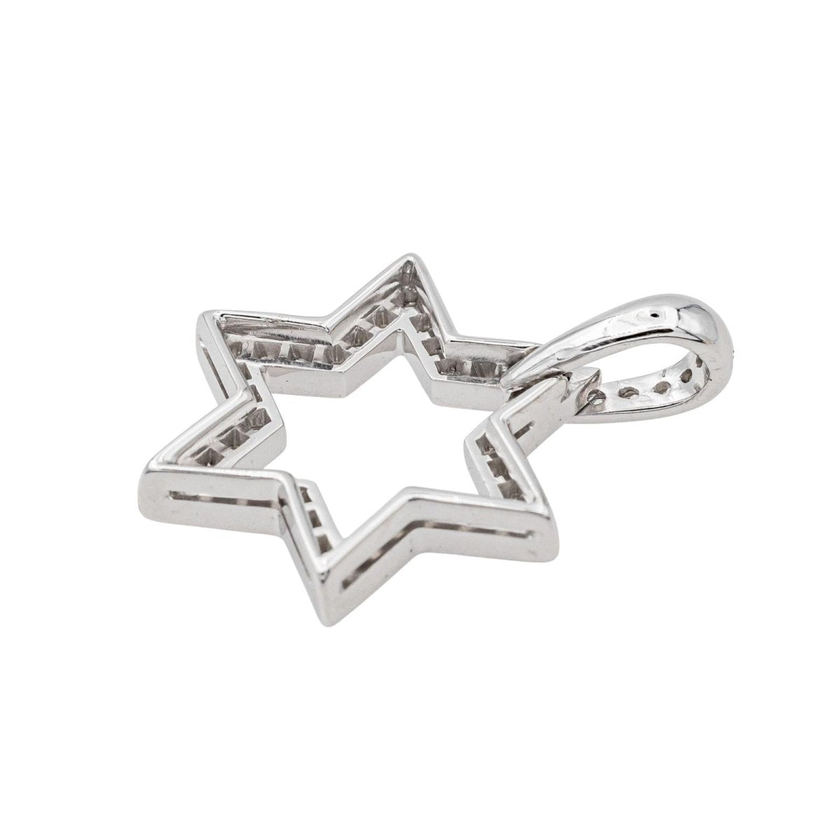 Pendentif Etoile Or blanc Diamant - Castafiore