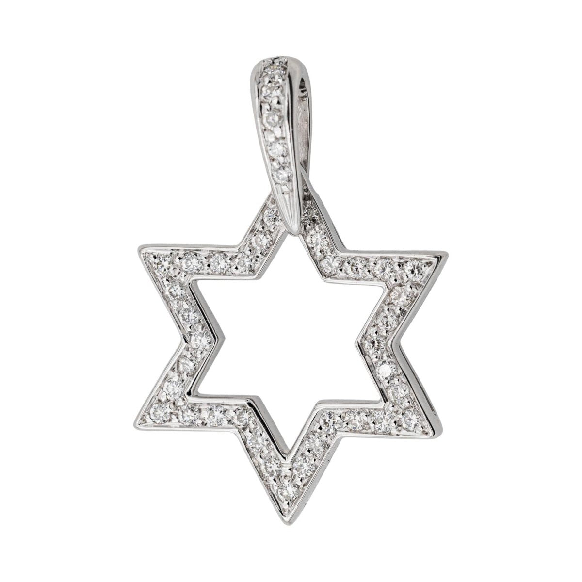 Pendentif Etoile Or blanc Diamant - Castafiore