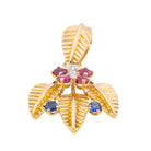 Pendentif Feuille en Or jaune et Diamant - Castafiore