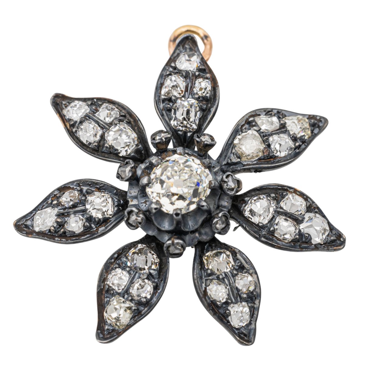 Pendentif Fleur Or jaune Diamant - Castafiore