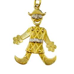 Pendentif FRED, "Arlequin" en or jaune et diamants - Castafiore