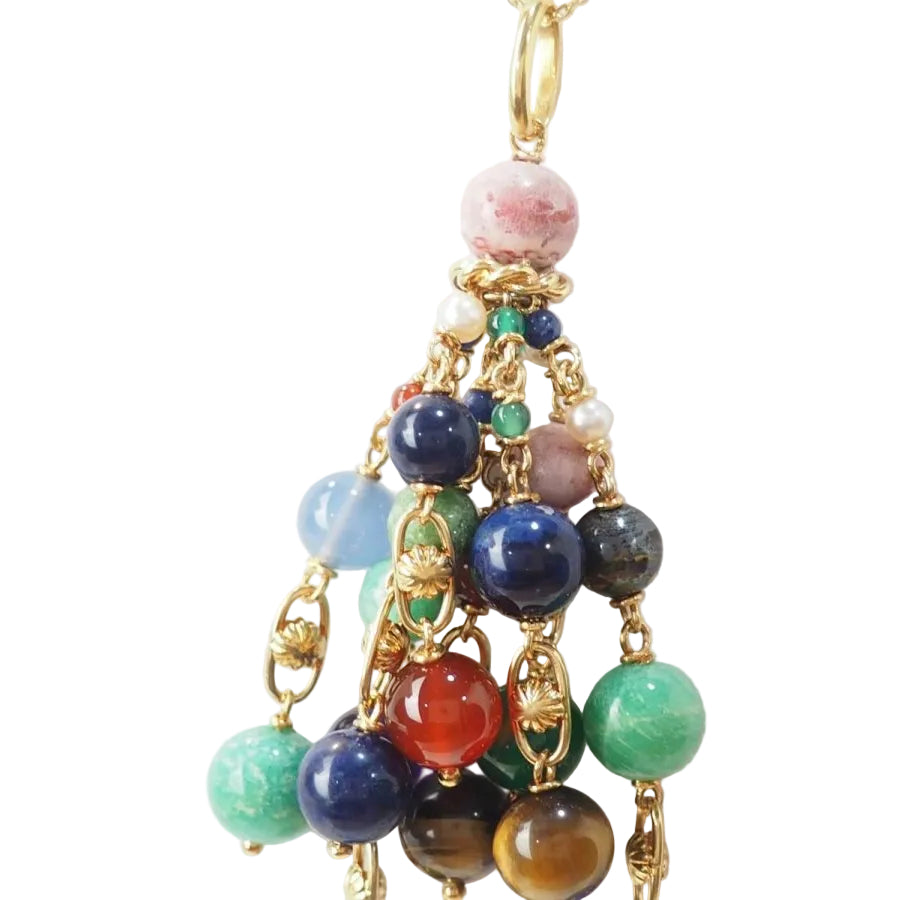 Pendentif Grappe en or jaune et pierres fines - Castafiore