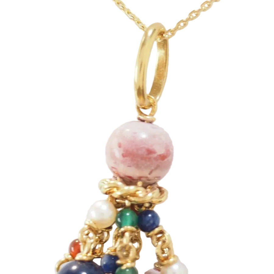 Pendentif Grappe en or jaune et pierres fines - Castafiore