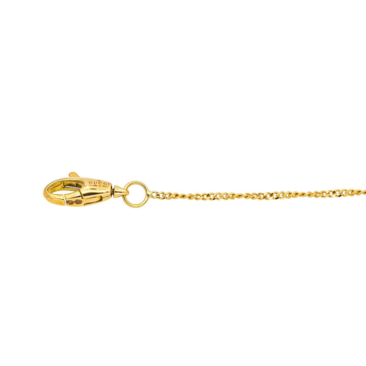 Pendentif GUCCI "Ouroboros" en or jaune et émeraude - Castafiore