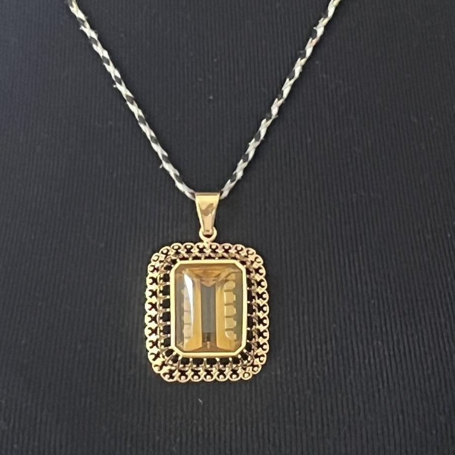 Pendentif Important en or jaune citrine - Castafiore