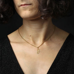 Pendentif J en or rose - Castafiore