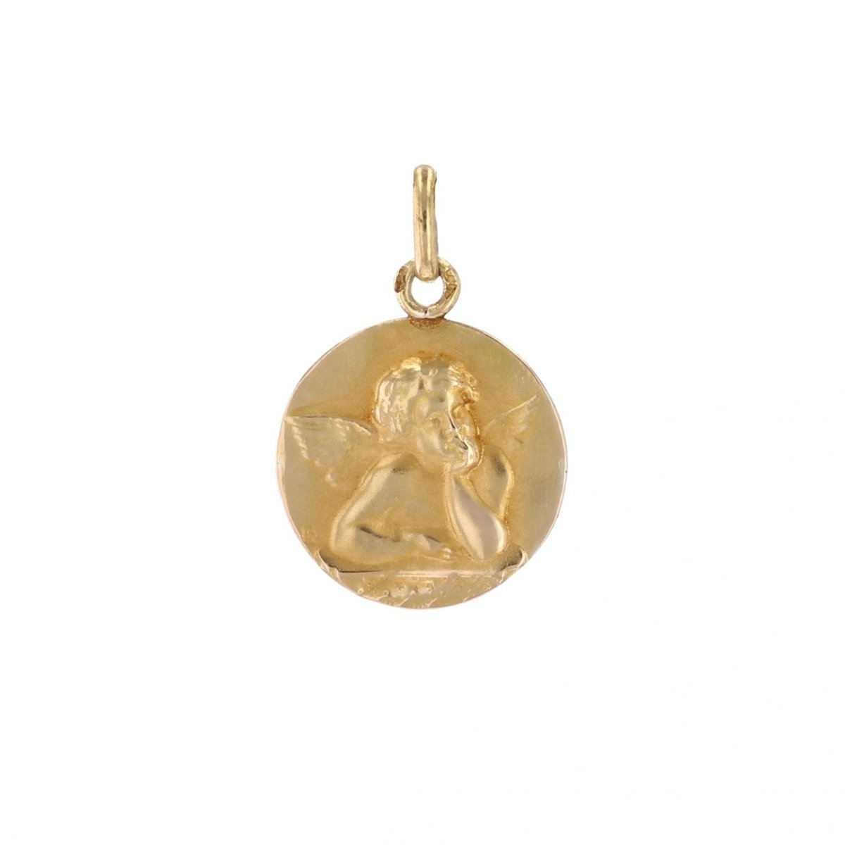 Pendentif LB Angelot en or jaune - Castafiore