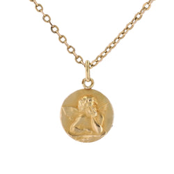 Pendentif LB Angelot en or jaune - Castafiore