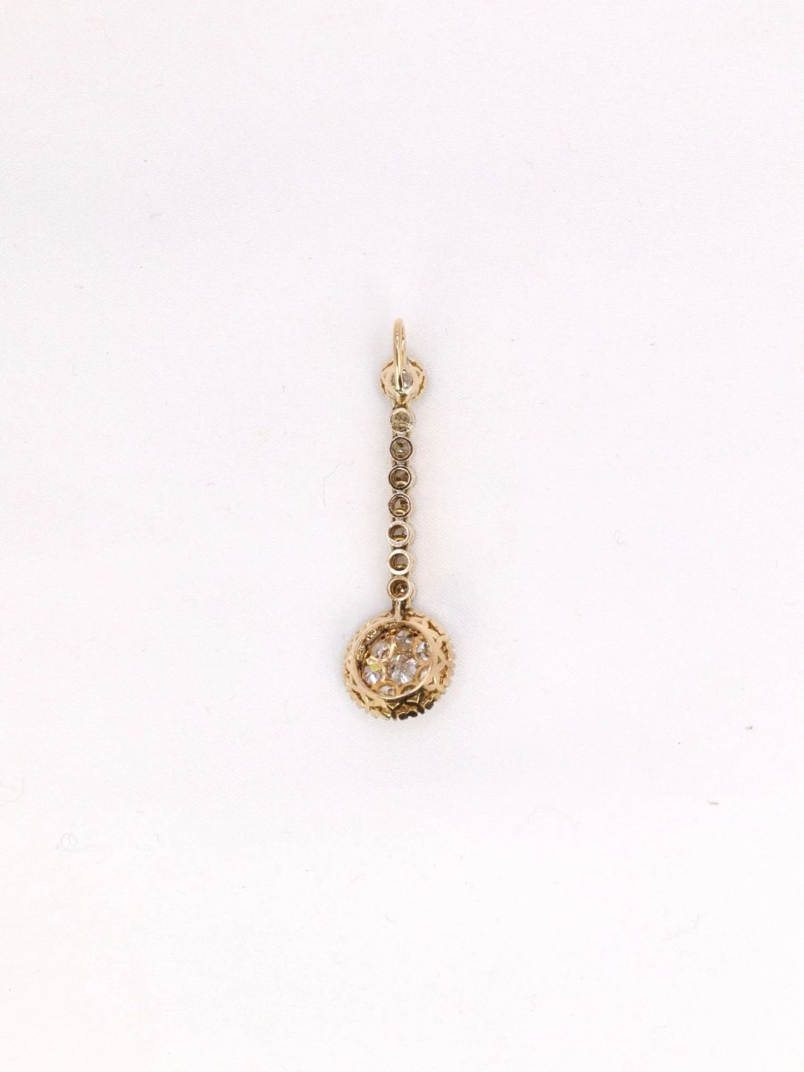 Pendentif long en or, platine et diamants - Castafiore