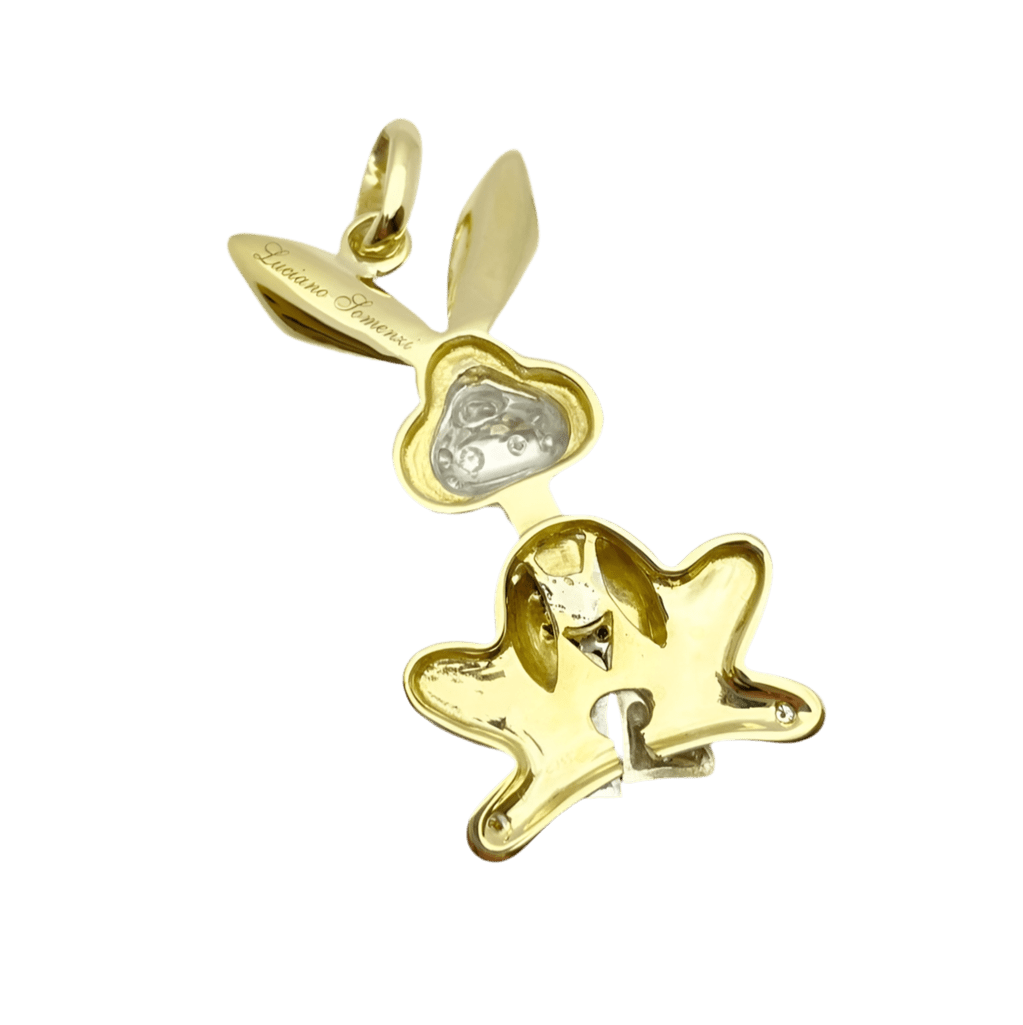 Pendentif LUCIANO SOMENZI en or jaune, or blanc et diamants - Castafiore