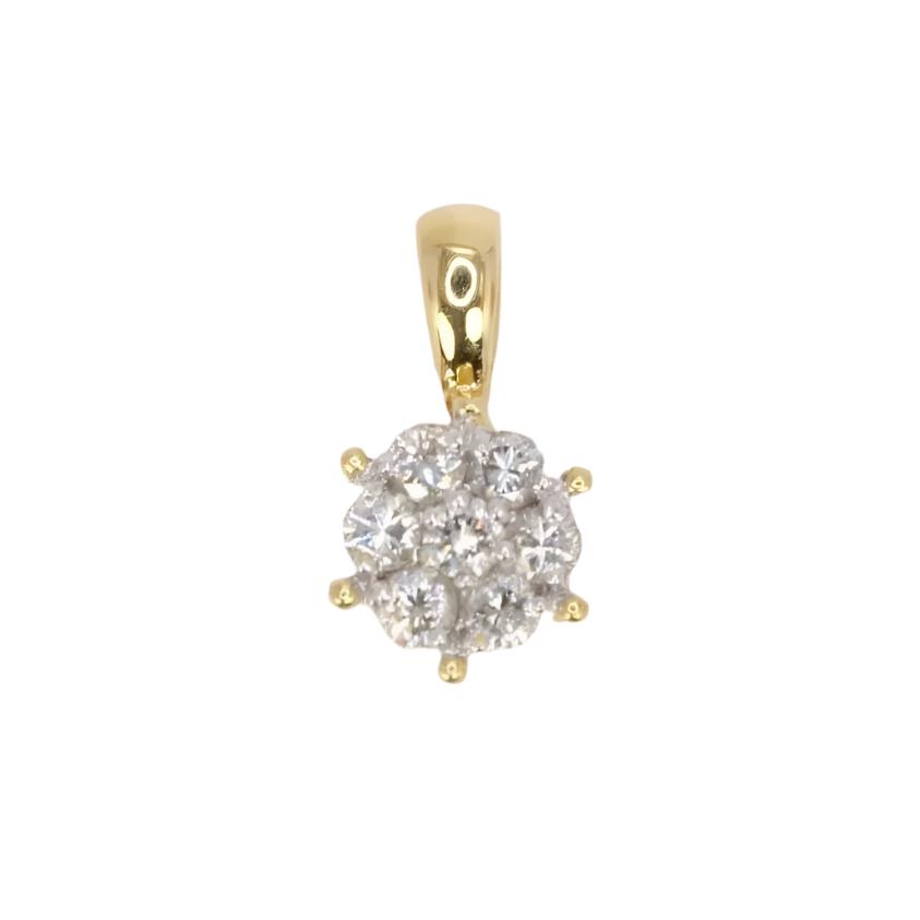 Pendentif marguerite en or jaune et diamants - Castafiore