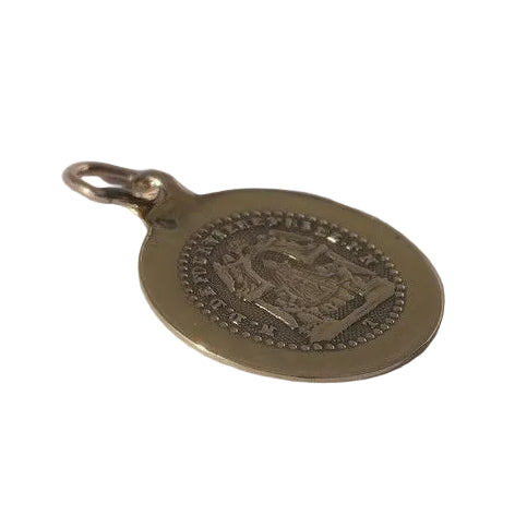 Pendentif médaille biface en or jaune - Castafiore