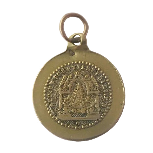 Pendentif médaille biface en or jaune - Castafiore