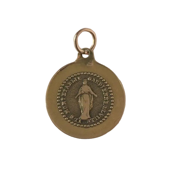 Pendentif médaille biface en or jaune - Castafiore