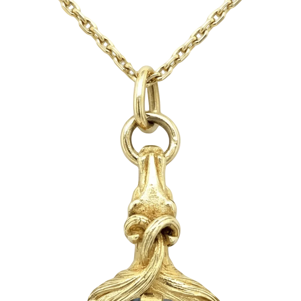 Pendentif Miroir Cheval - Or Jaune - Époque Victorienne - Castafiore