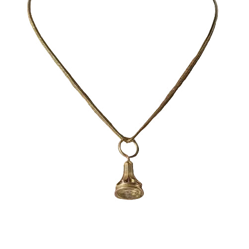 Pendentif MR sceau en or rose et citrine - Castafiore