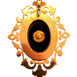 Pendentif Napoléon III en or jaune et onyx - Castafiore