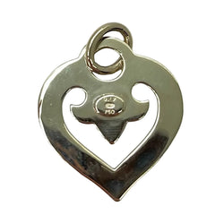 Pendentif OJ PERRIN Coeur en or blanc - Castafiore