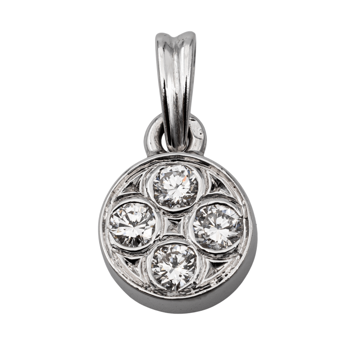 Pendentif Or blanc Diamant - Castafiore