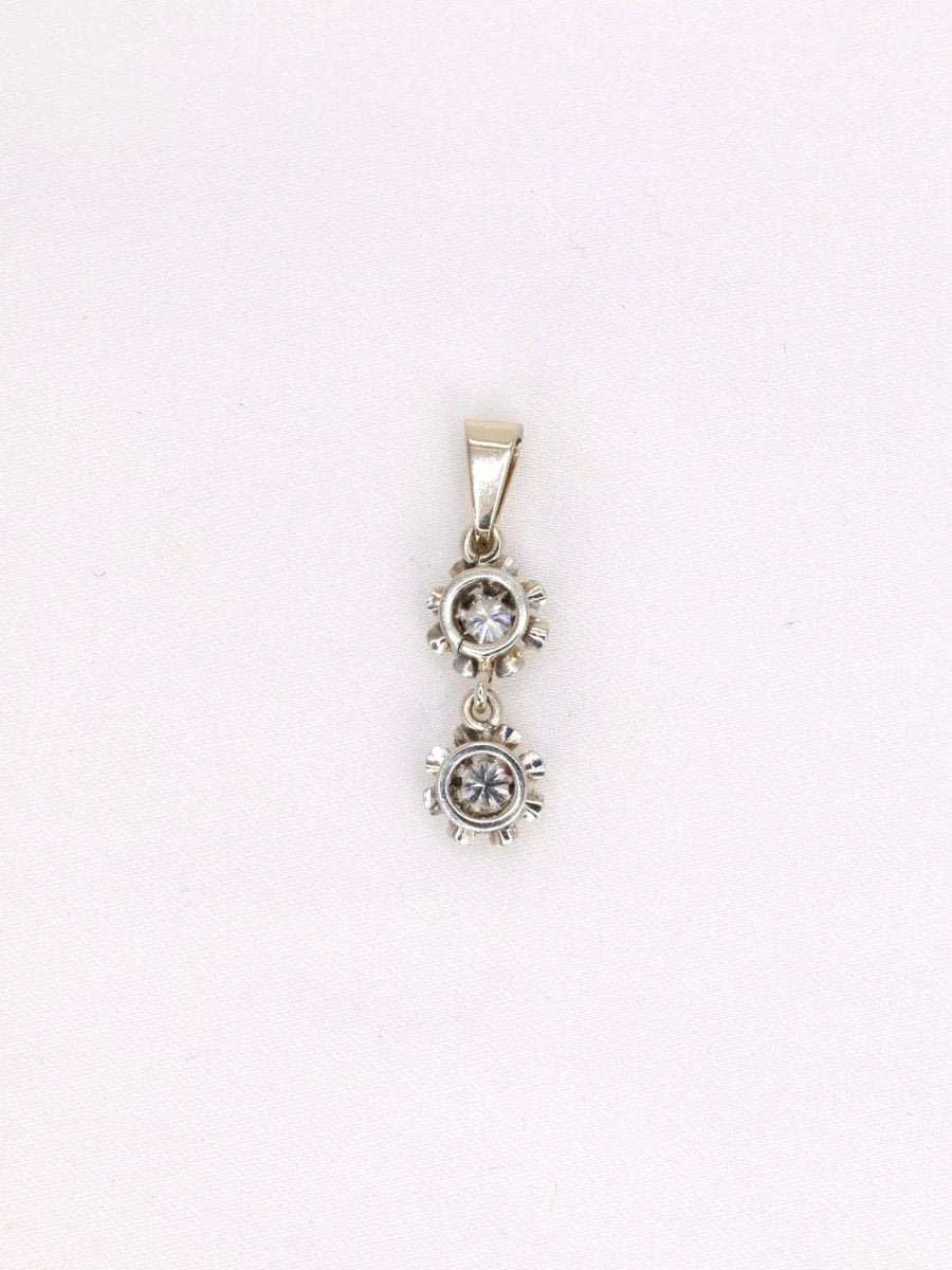 Pendentif or blanc diamants 0,2 ct - Castafiore