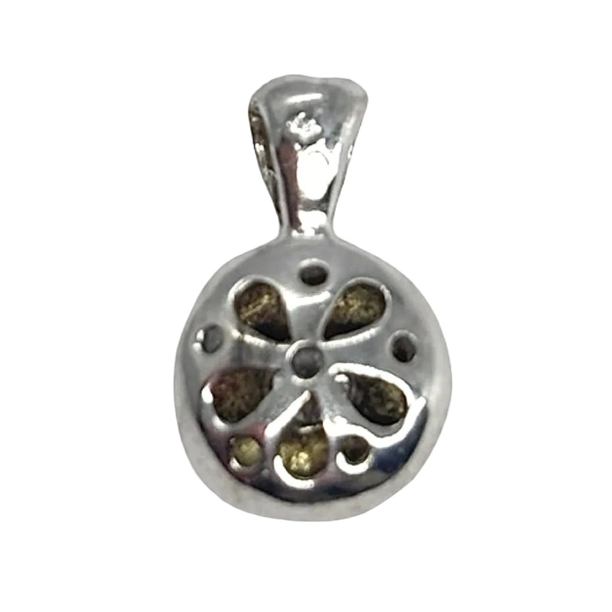 Pendentif or blanc et diamant - Castafiore