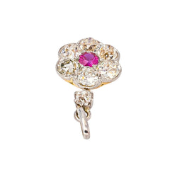 Pendentif Or blanc Rubis - Castafiore