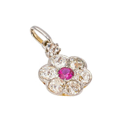 Pendentif Or blanc Rubis - Castafiore