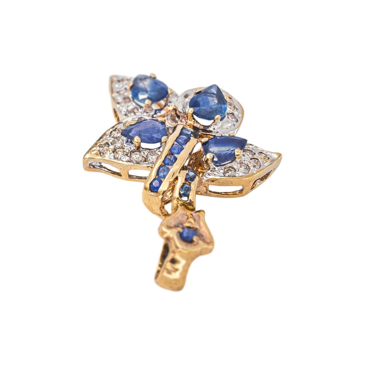 Pendentif Or blanc Saphir - Castafiore