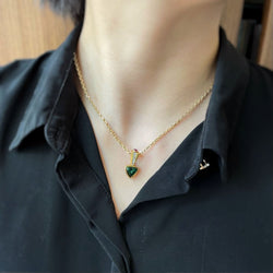 Pendentif - Or, Diamants, Rubis & Tourmaline verte - Castafiore