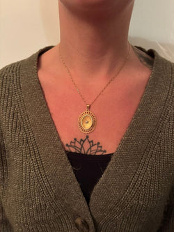 Pendentif Or Et Perle Rose des Vents - Castafiore