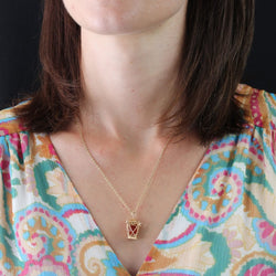 Pendentif or pagode cornaline - Castafiore