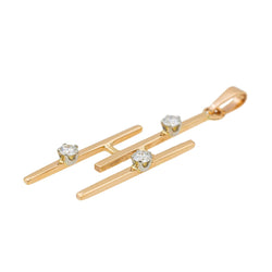 Pendentif Or rose Diamant - Castafiore